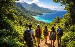 randonneurs-sentier-montagnes-ocean-martinique