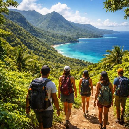 randonneurs-sentier-montagnes-ocean-martinique