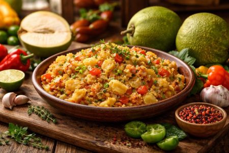 migan-fruit-pain-table-bois