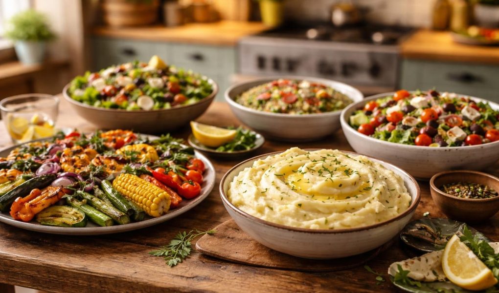 table-bois-plats-colores-cuisine