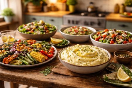 table-bois-plats-colores-cuisine