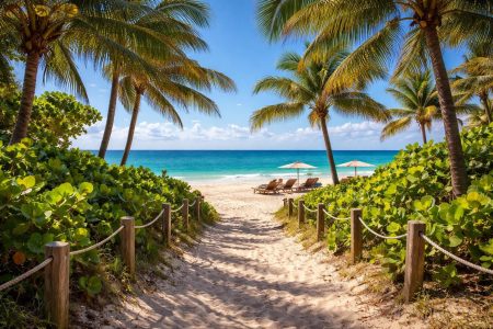 plage-tropicale-palmiers-vagues-transats