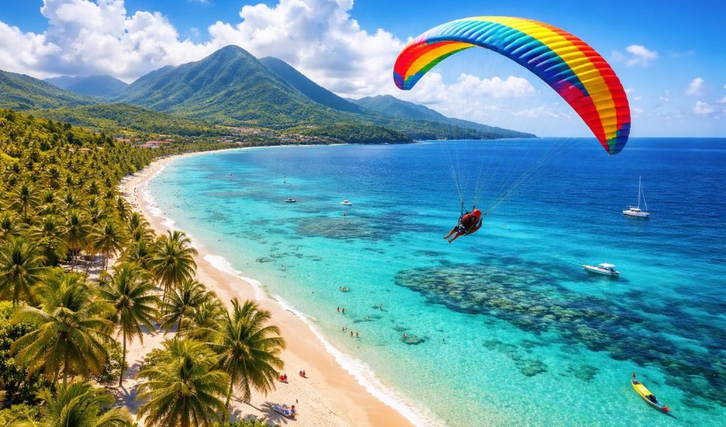 vue-aerienne-plage-parapente-martinique