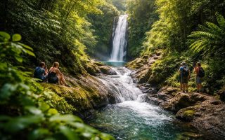 toboggan-naturel-cascade-randonneurs-vegetation