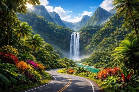 paysage-tropical-montagnes-cascade-vegetation
