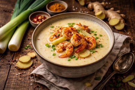 soupe-crevettes-gingembre-table-bois