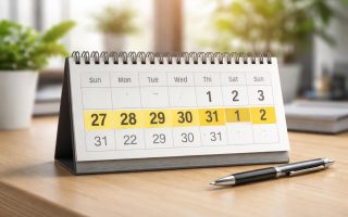 calendrier-bureau-juillet-aout-stylo-environnement-modernes