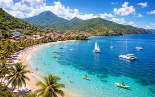 schoelcher-plages-montagnes-voiliers-ciel-bleu