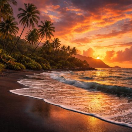 plage-sable-noir-cocotiers-coucher-soleil
